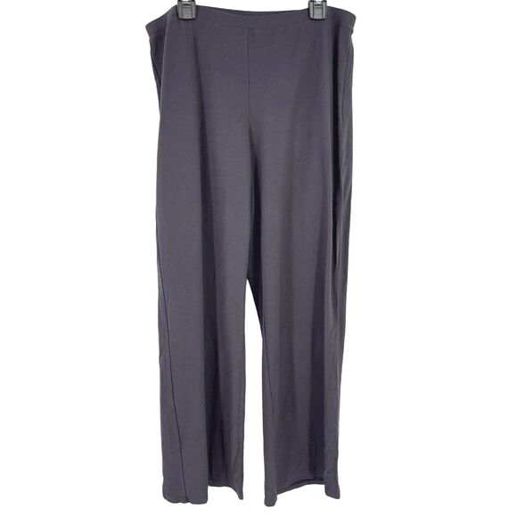 Eileen Fisher Womens Pull On Crepe Pants Size Small Solid Black Cropped - Picture 1 of 4